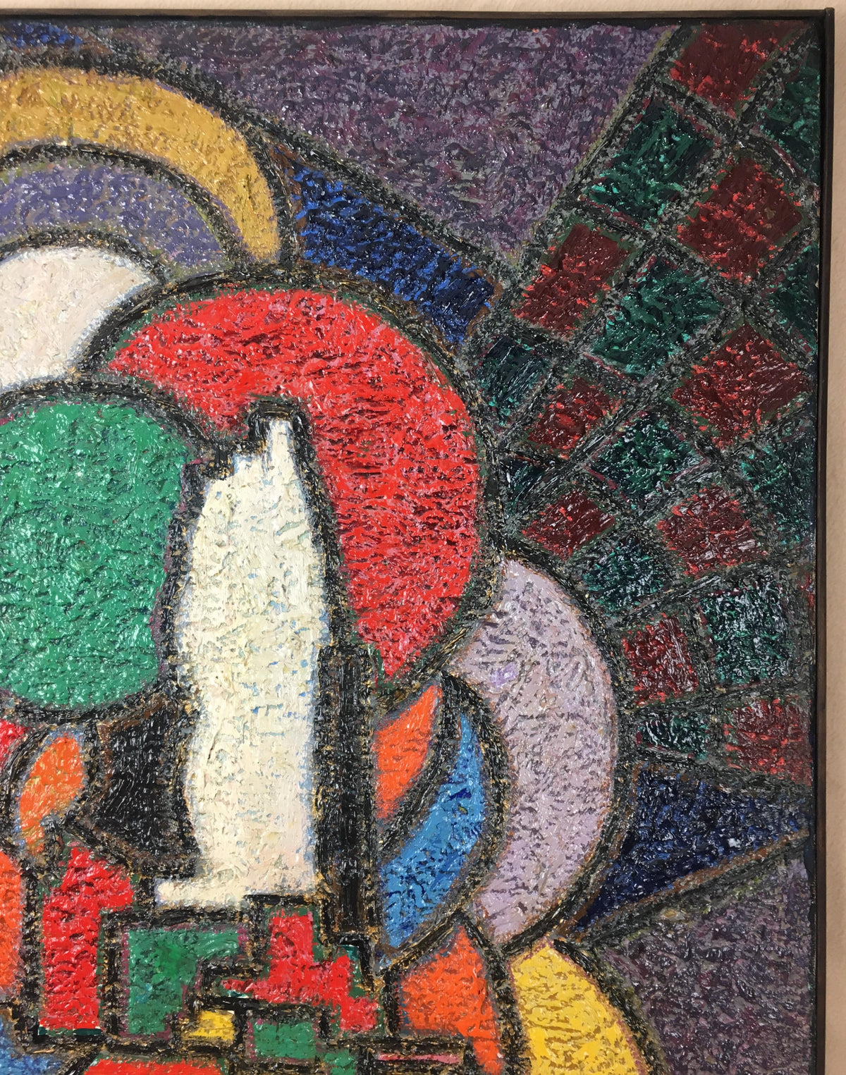 Original 20th Century Abstract Painting by Rene Ravaute — detail 4