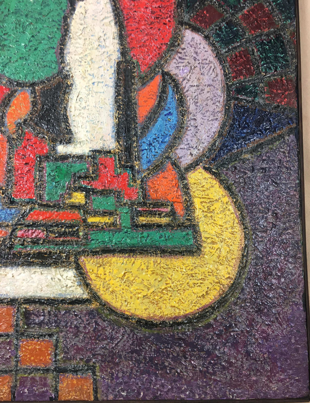 Original 20th Century Abstract Painting by Rene Ravaute — detail 5