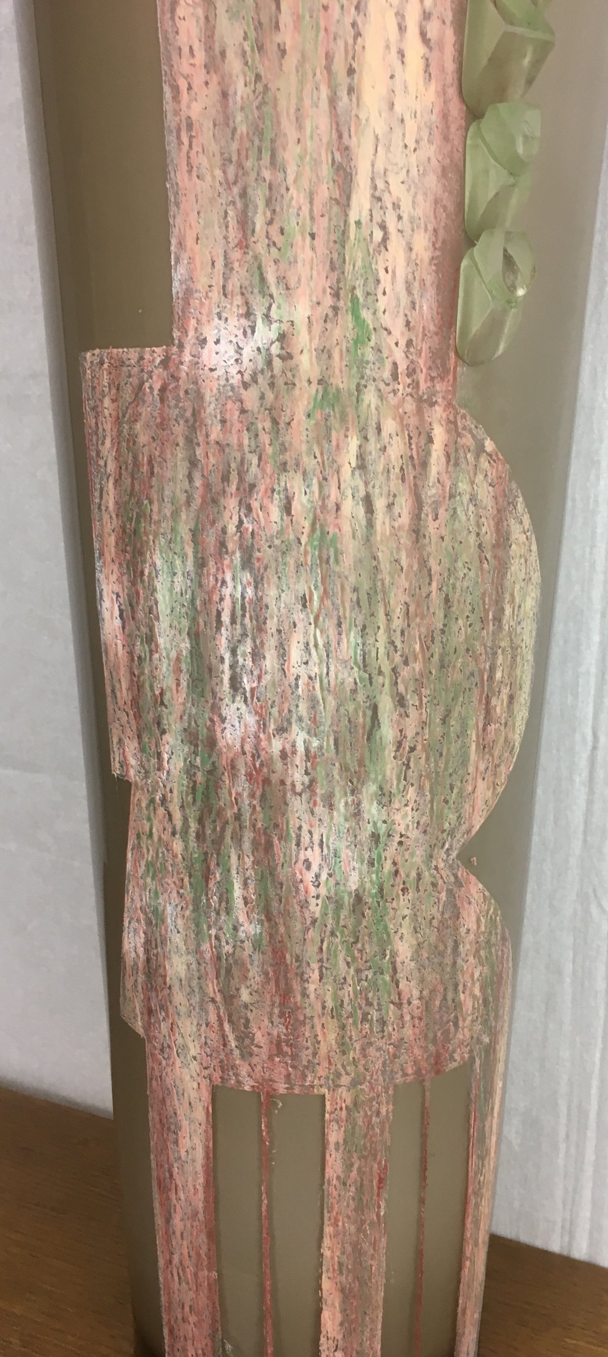 Art Deco Cubist Glass Floor Vase by Anatole Riecke, from La Coupole Brasserie — detail 9