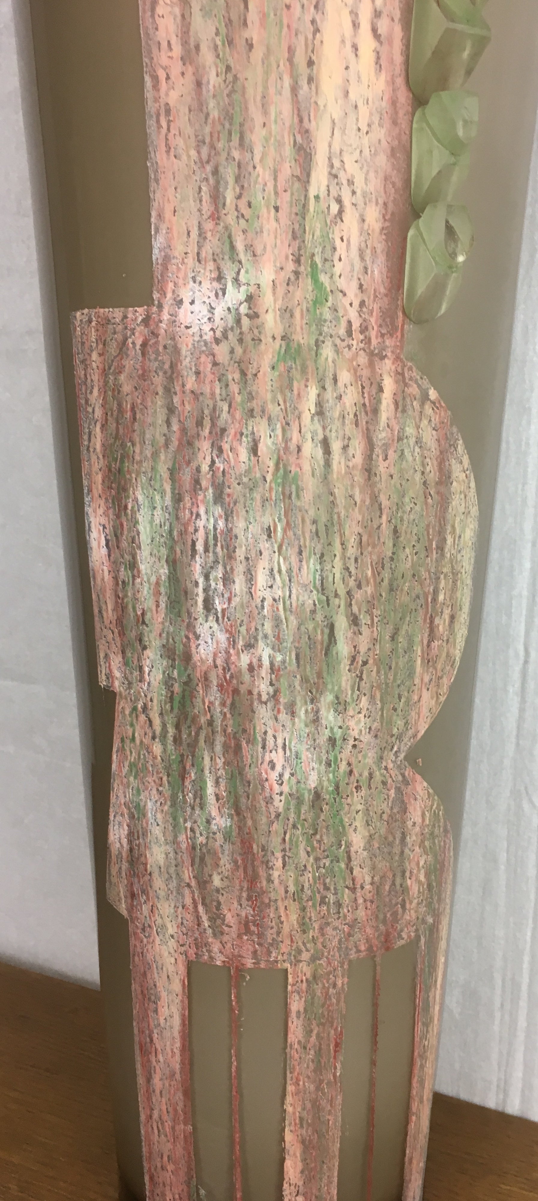 Art Deco Cubist Glass Floor Vase by Anatole Riecke, from La Coupole Brasserie — detail 9