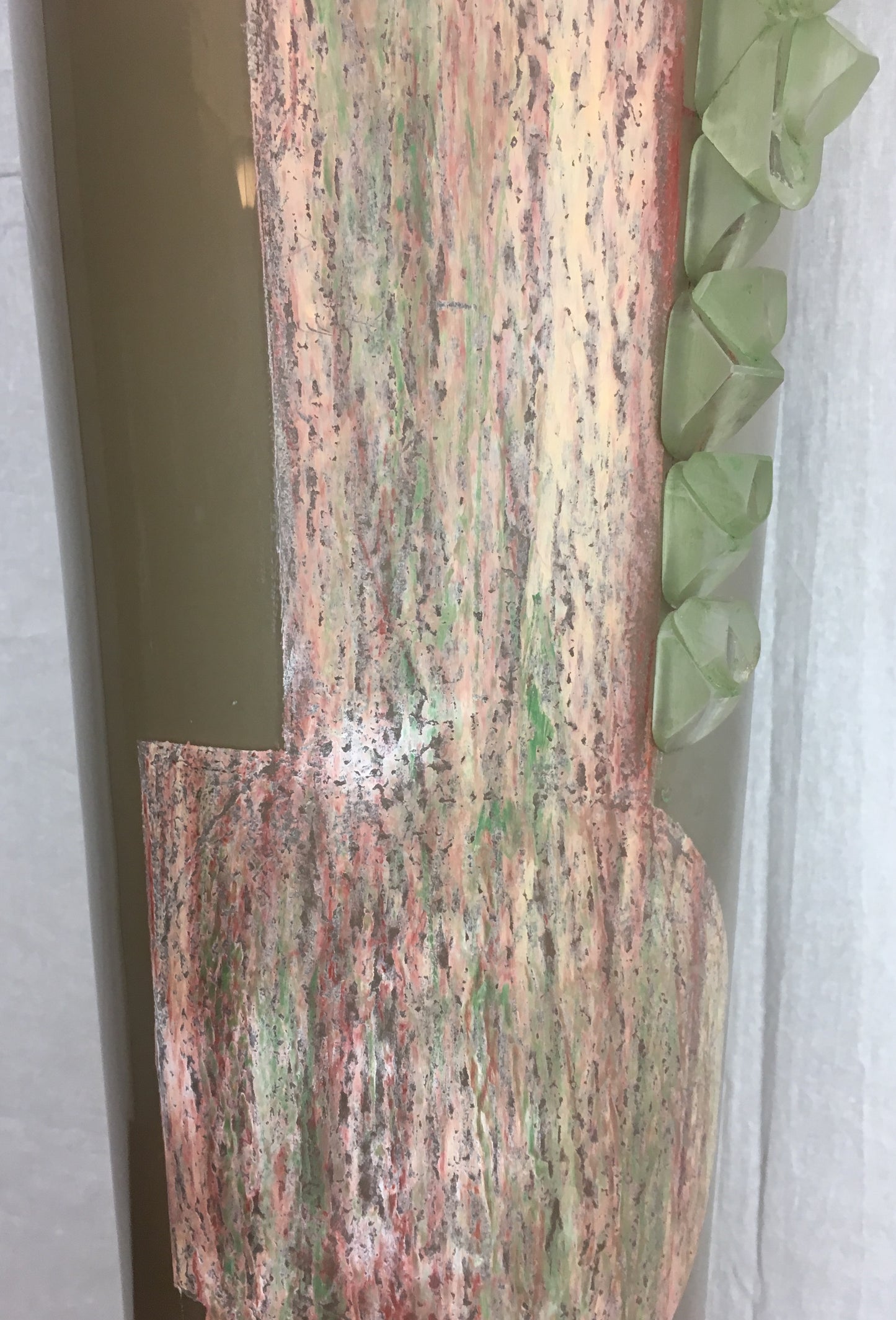Art Deco Cubist Glass Floor Vase by Anatole Riecke, from La Coupole Brasserie — detail 6