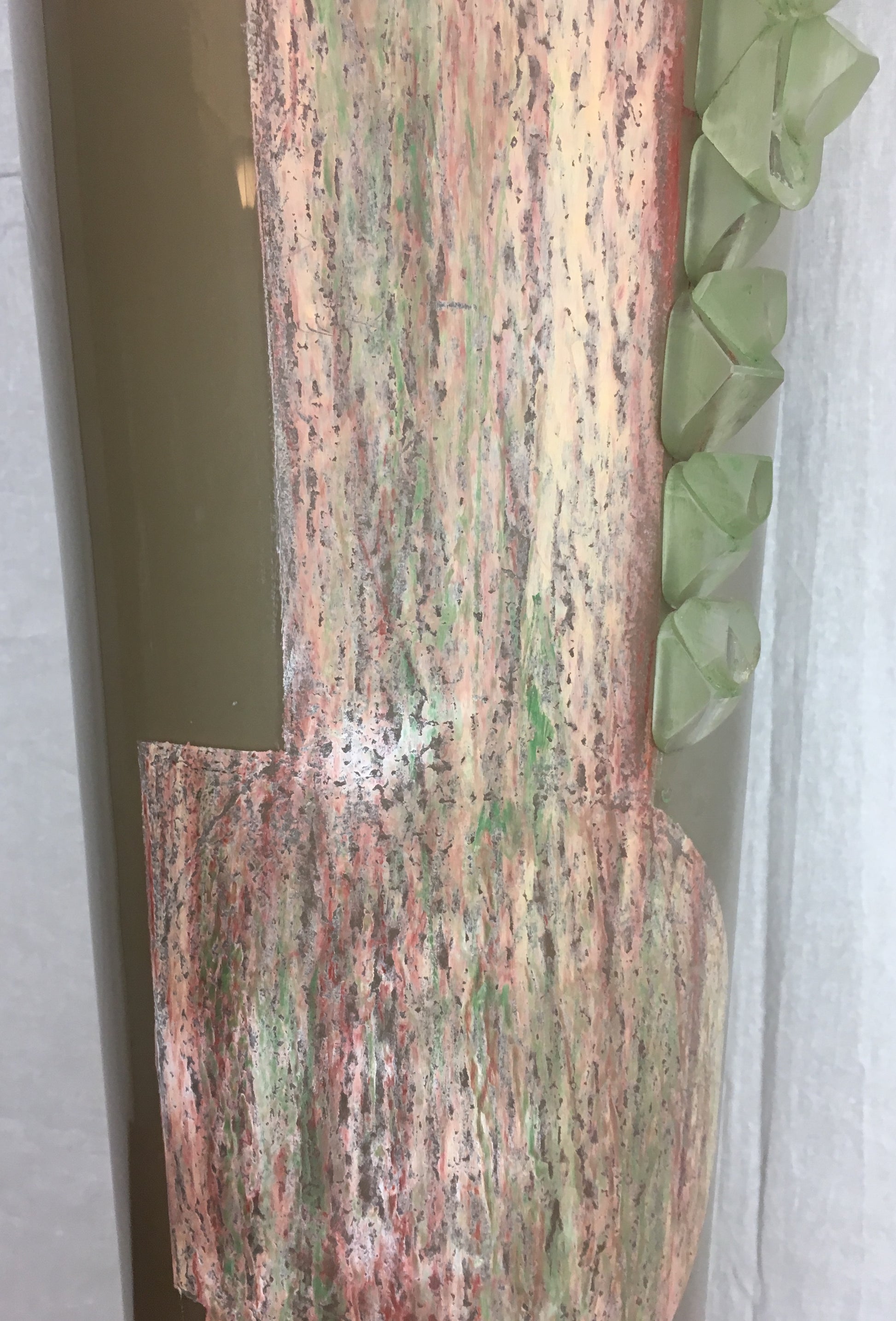 Art Deco Cubist Glass Floor Vase by Anatole Riecke, from La Coupole Brasserie — detail 6