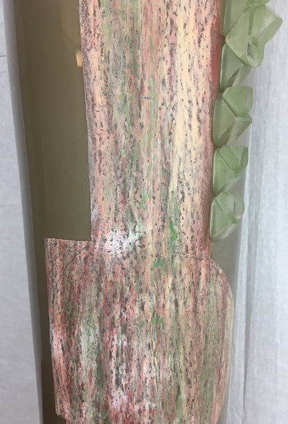 Art Deco Cubist Glass Floor Vase by Anatole Riecke, from La Coupole Brasserie — detail 6