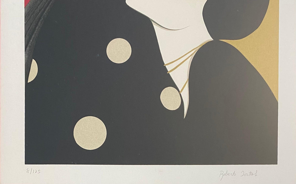 Roberto Tortoli French Art Deco Style Color Lithograph — detail 3