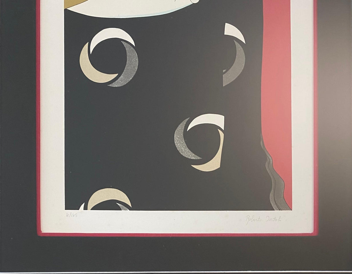 Roberto Tortoli Art Deco Color Lithograph in the Manner of Erté — detail 5