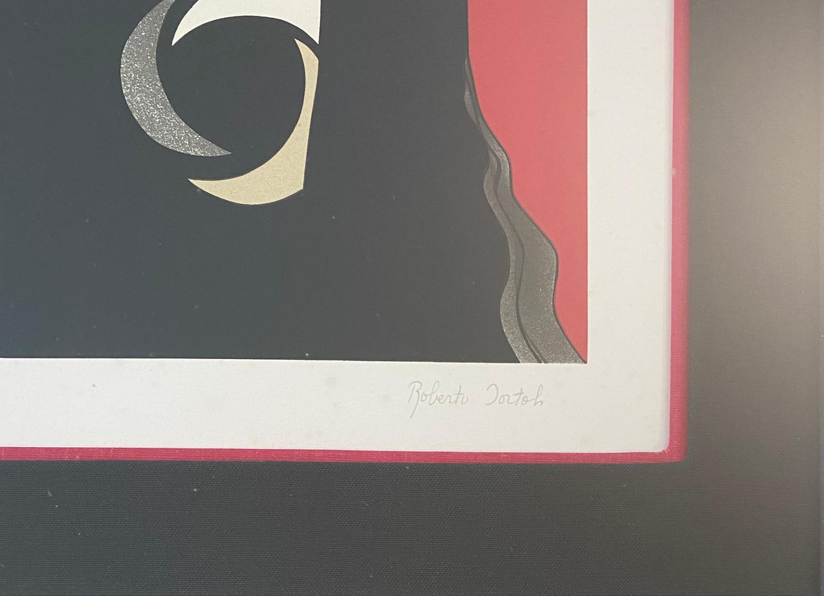 Roberto Tortoli Art Deco Color Lithograph in the Manner of Erté — detail 3