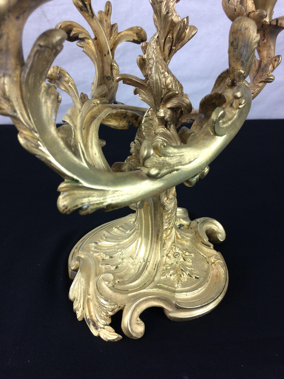Pair of 19th Century French Gilt Bronze Candelabras, Louis XVI Style — detail 11