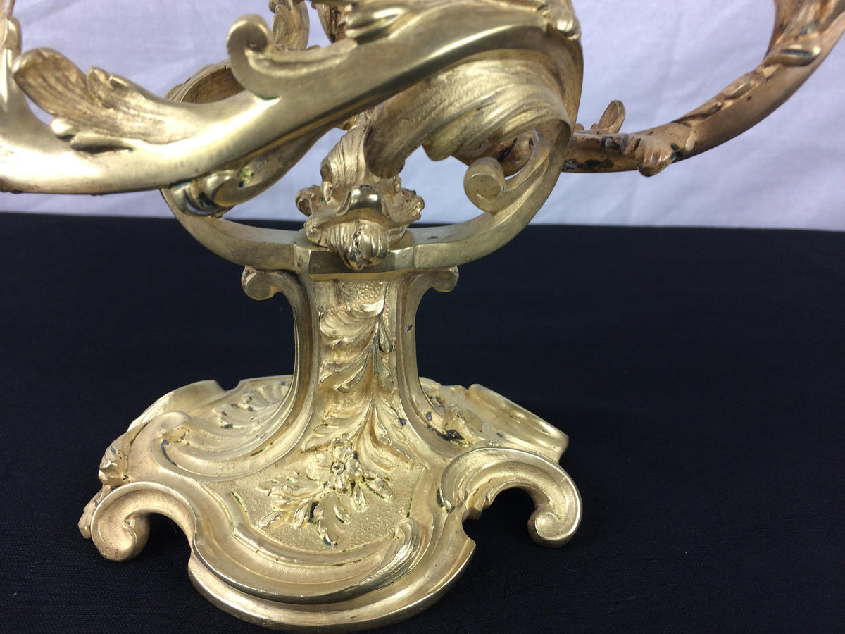 Pair of 19th Century French Gilt Bronze Candelabras, Louis XVI Style — detail 7