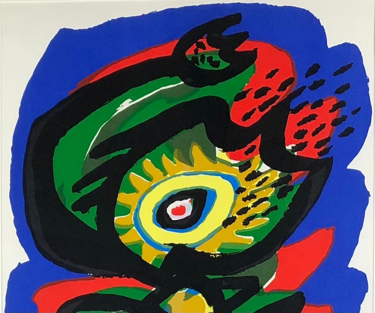 Framed Abstract Lithograph by a French Artist, Signed Roosleens — detail 3