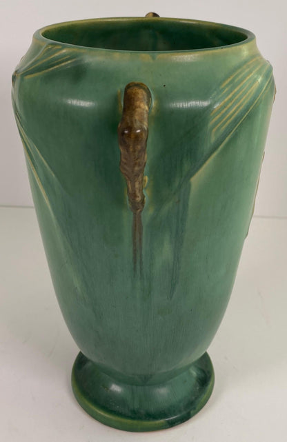 Roseville Pinecone Art Pottery Vase, Green Glaze, American Art Deco, circa 1930 — detail 4