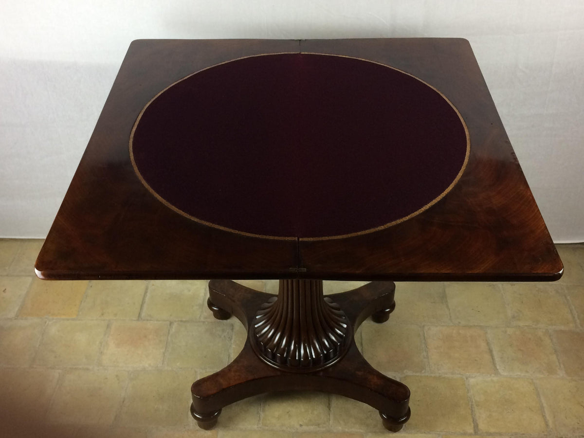 Empire Period 19th Century Rosewood Card Table English — detail 6