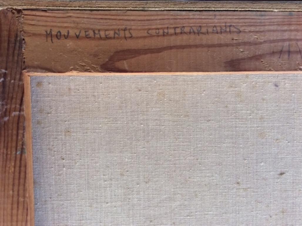 Original 20th Century Figurative Painting by French Artist Roudneff, Dated 1963 — detail 9