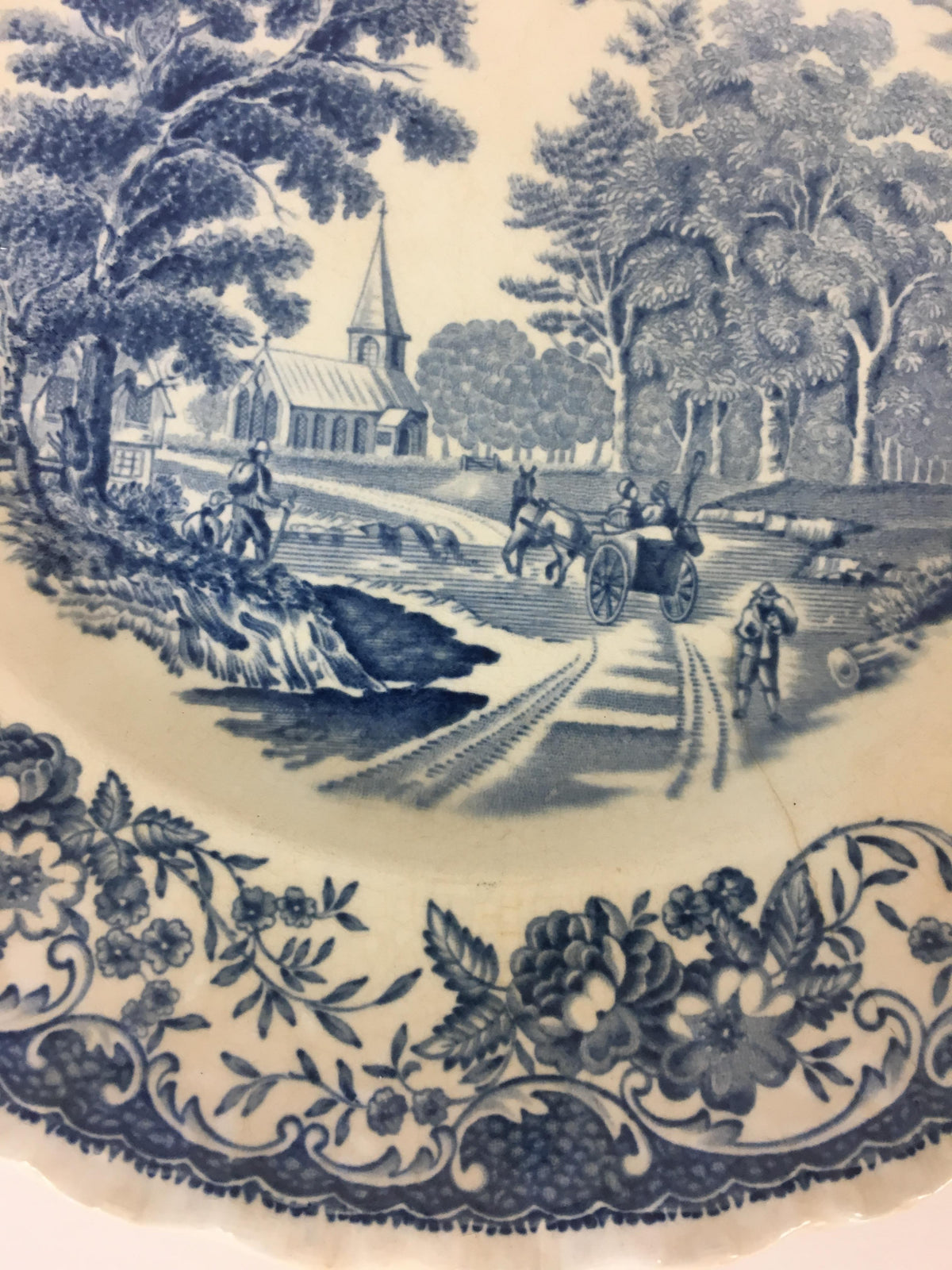 Collectible Blue and White Royal Tudor Ware England Plate — detail 3