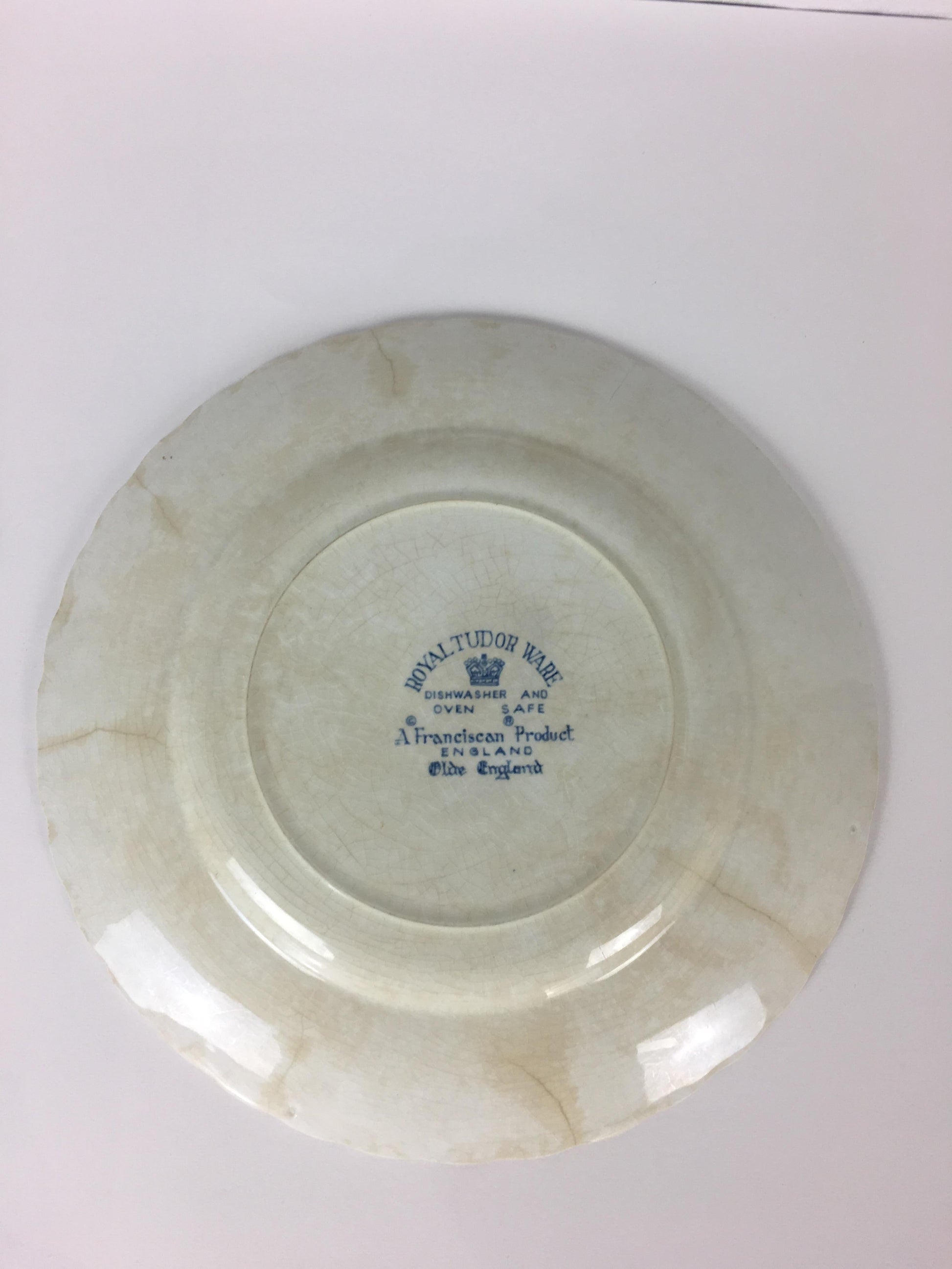Collectible Blue and White Royal Tudor Ware England Plate — detail 7