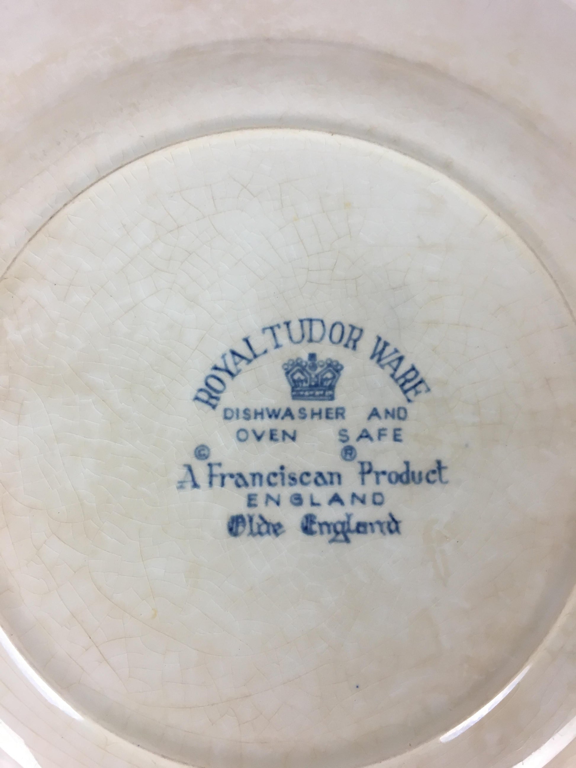 Collectible Blue and White Royal Tudor Ware England Plate — detail 6