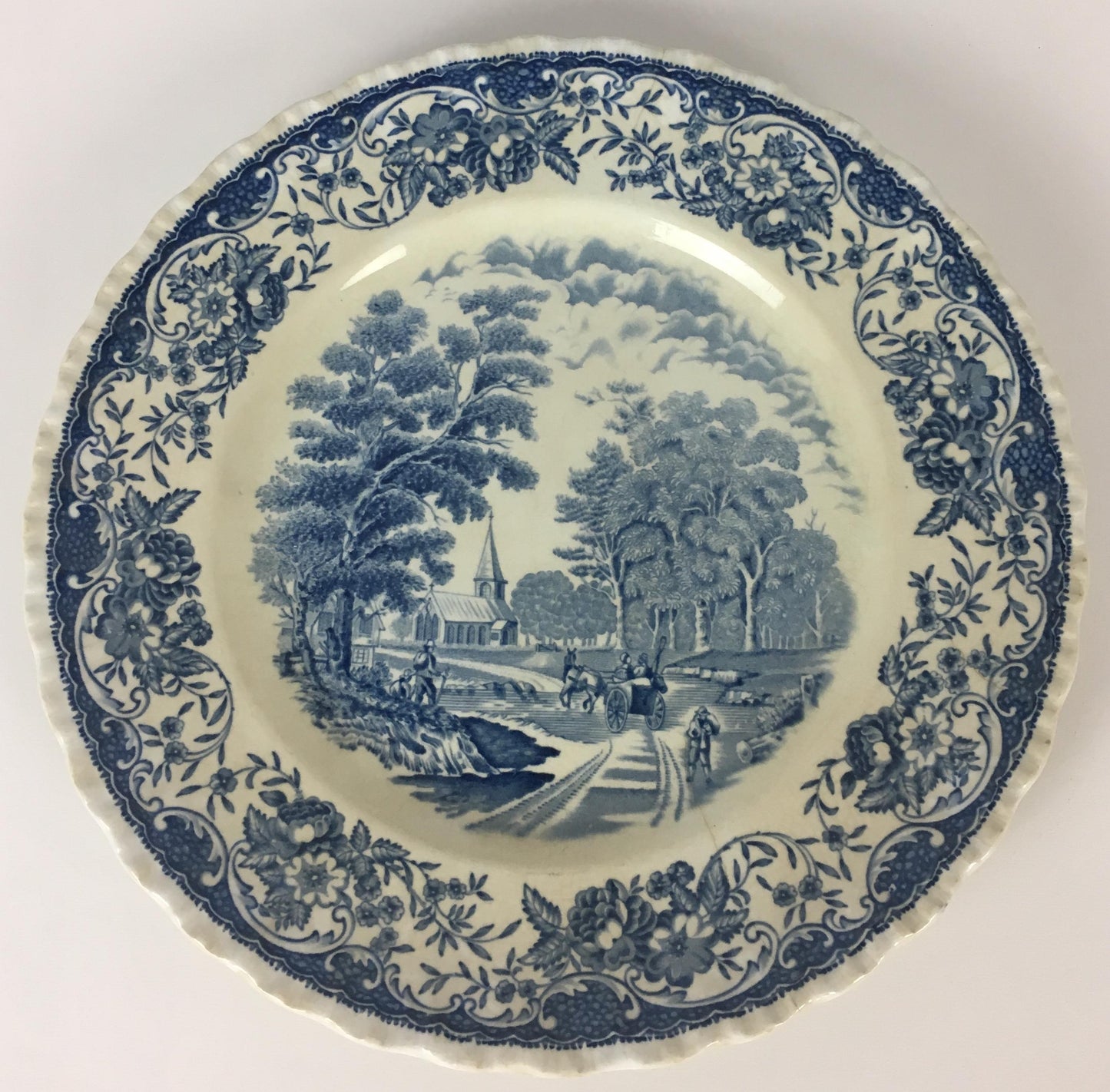 Collectible Blue and White Royal Tudor Ware England Plate — detail 5