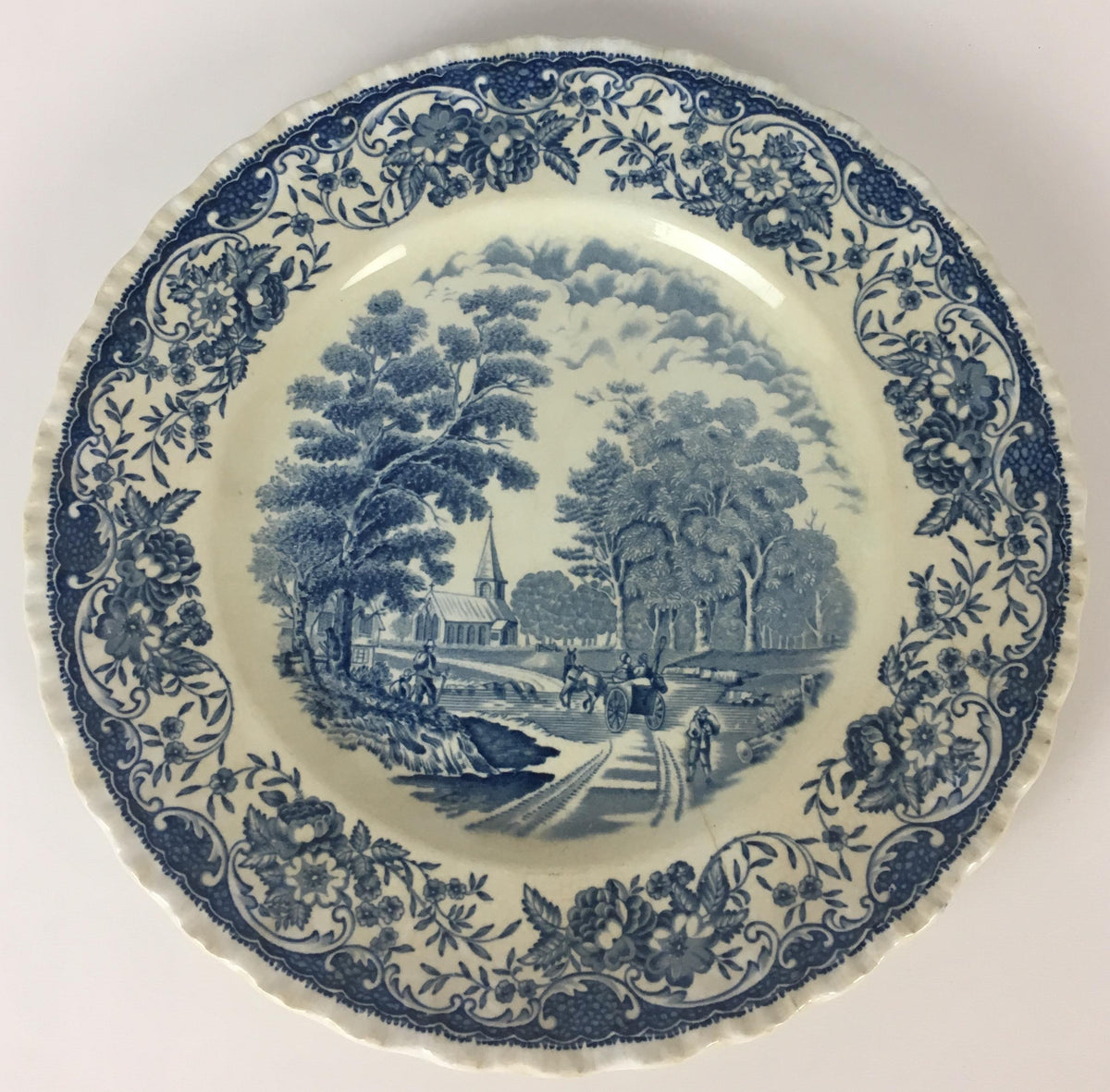 Collectible Blue and White Royal Tudor Ware England Plate — detail 5