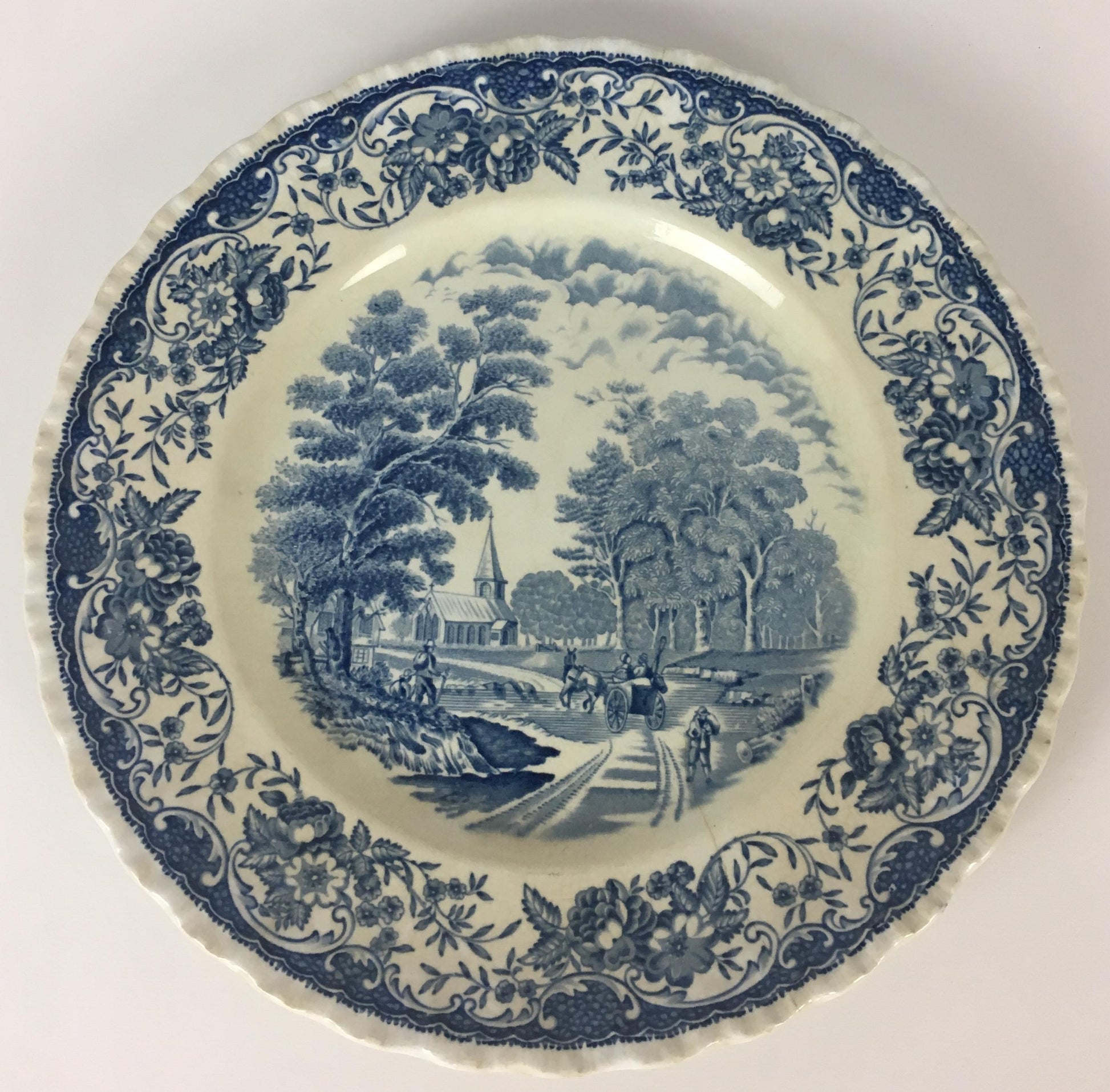 Collectible Blue and White Royal Tudor Ware England Plate — detail 5