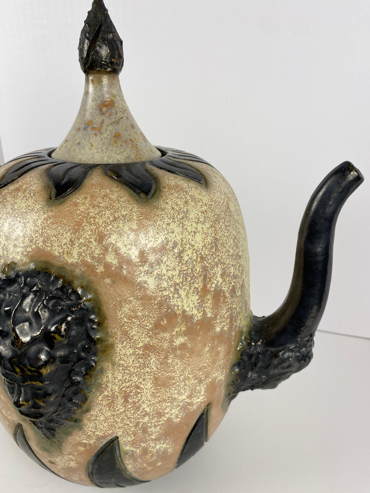 Art Deco Style Ceramic Vase, Early 20th Century Art Pottery Vessel by S. Hublet — detail 13
