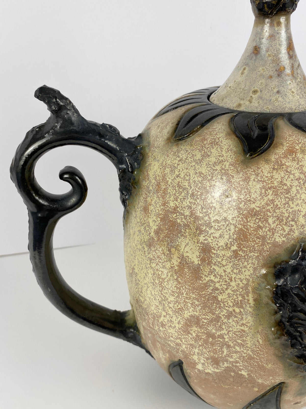 Art Deco Style Ceramic Vase, Early 20th Century Art Pottery Vessel by S. Hublet — detail 14