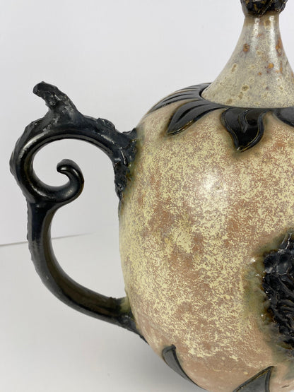 Art Deco Style Ceramic Vase, Early 20th Century Art Pottery Vessel by S. Hublet — detail 14