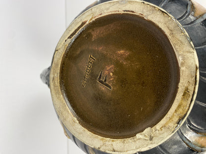 Art Deco Style Ceramic Vase, Early 20th Century Art Pottery Vessel by S. Hublet — detail 2