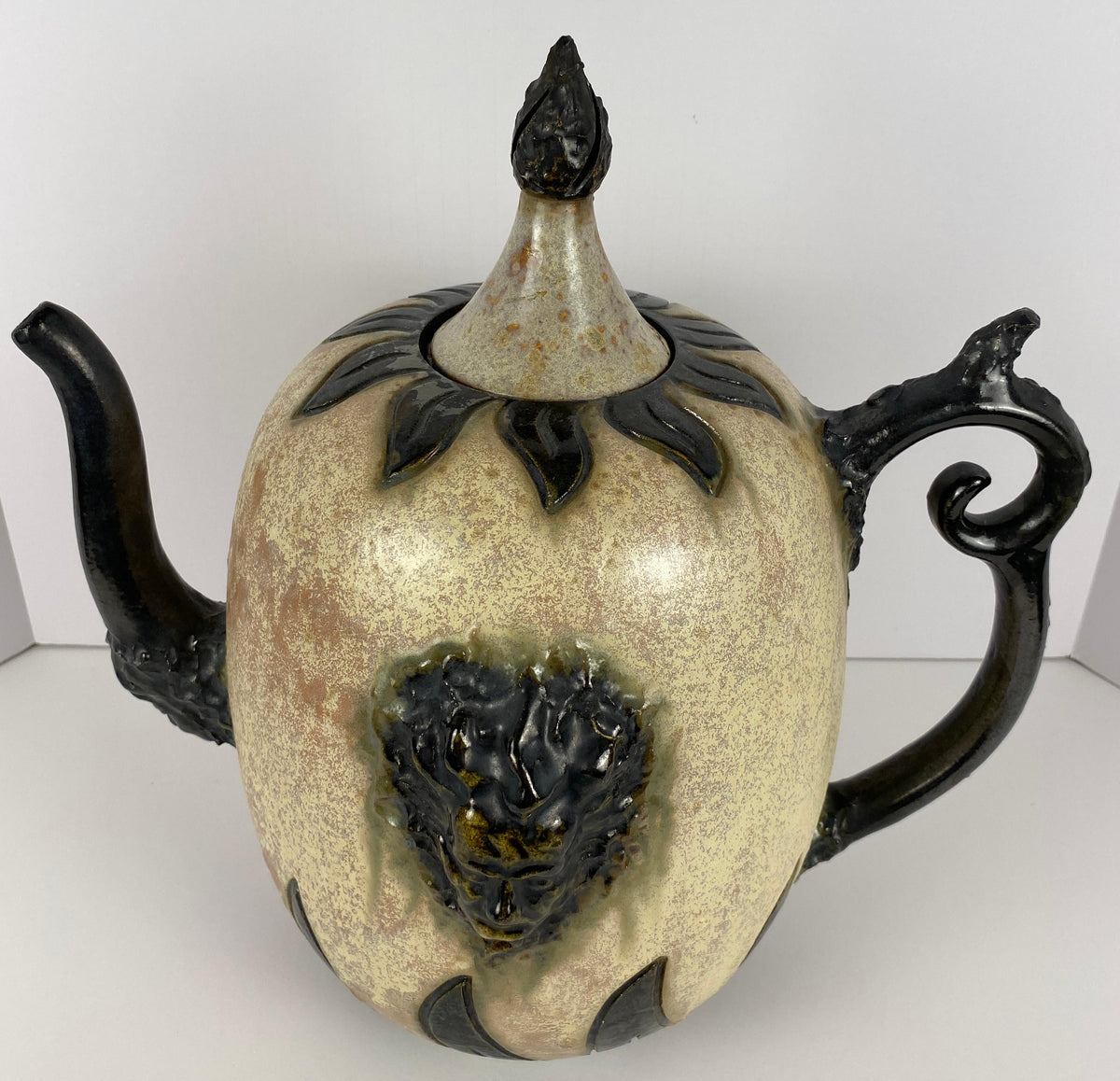 Art Deco Style Ceramic Vase, Early 20th Century Art Pottery Vessel by S. Hublet — detail 4
