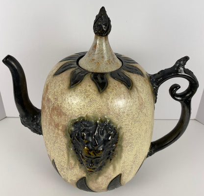 Art Deco Style Ceramic Vase, Early 20th Century Art Pottery Vessel by S. Hublet — detail 4