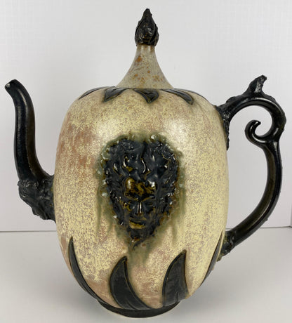 Art Deco Style Ceramic Vase, Early 20th Century Art Pottery Vessel by S. Hublet — detail 5