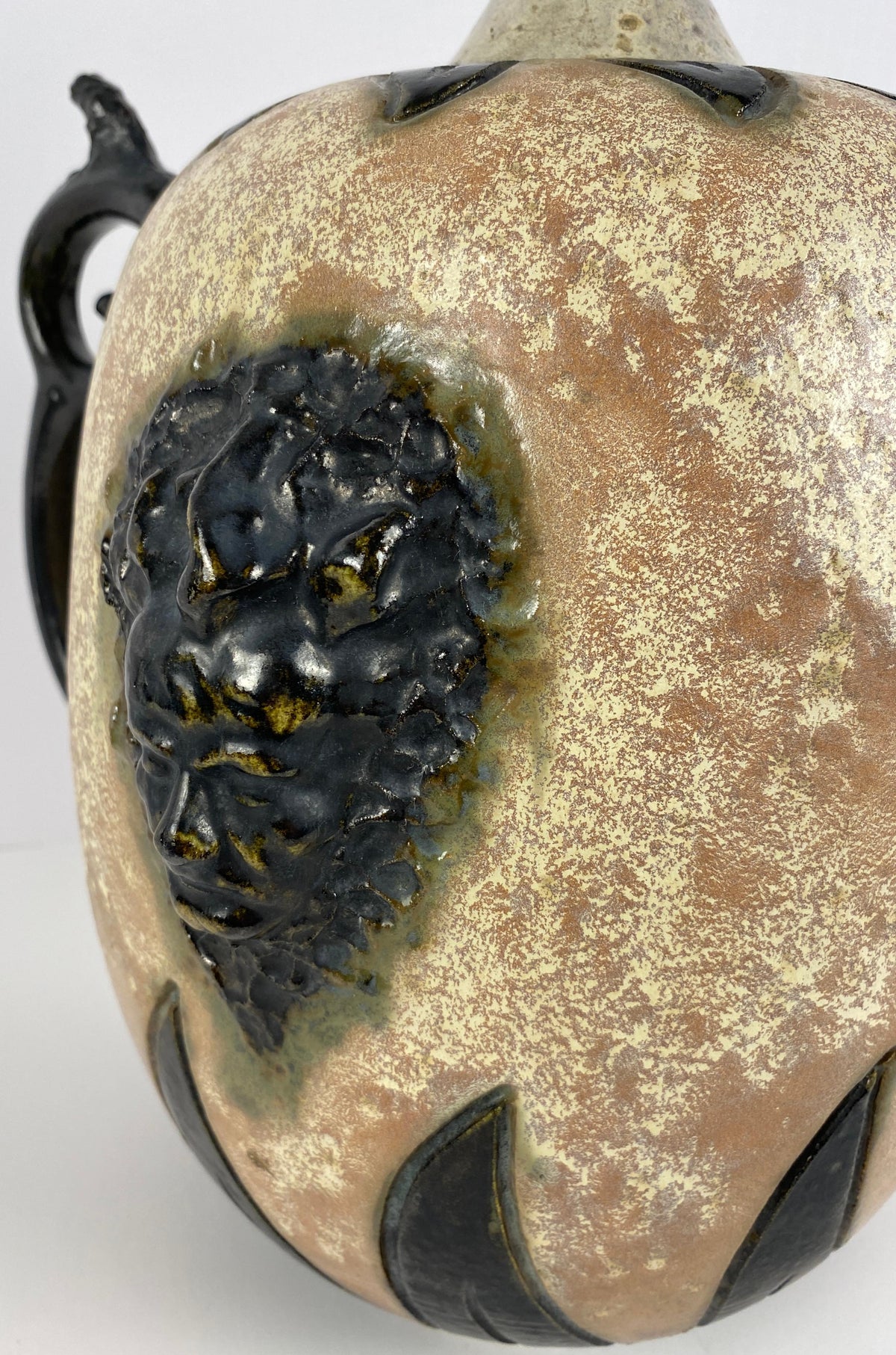 Art Deco Style Ceramic Vase, Early 20th Century Art Pottery Vessel by S. Hublet — detail 10