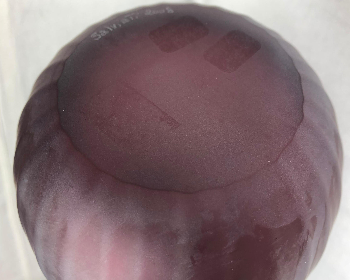 Large Salviati Murano Aria Vase by Renzo Stellon in Amethyst Glass Mouth Blown — detail 3