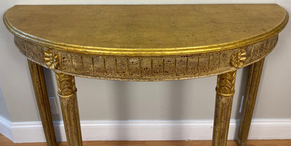 Hollywood Regency Style Half Moon Console Table — detail 3
