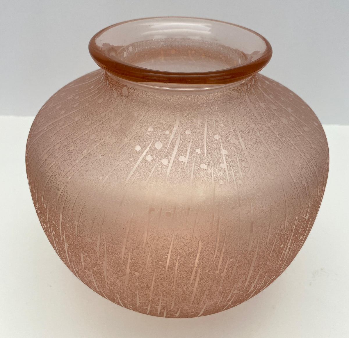Schneider Art Deco Style Art Glass Vase — detail 4