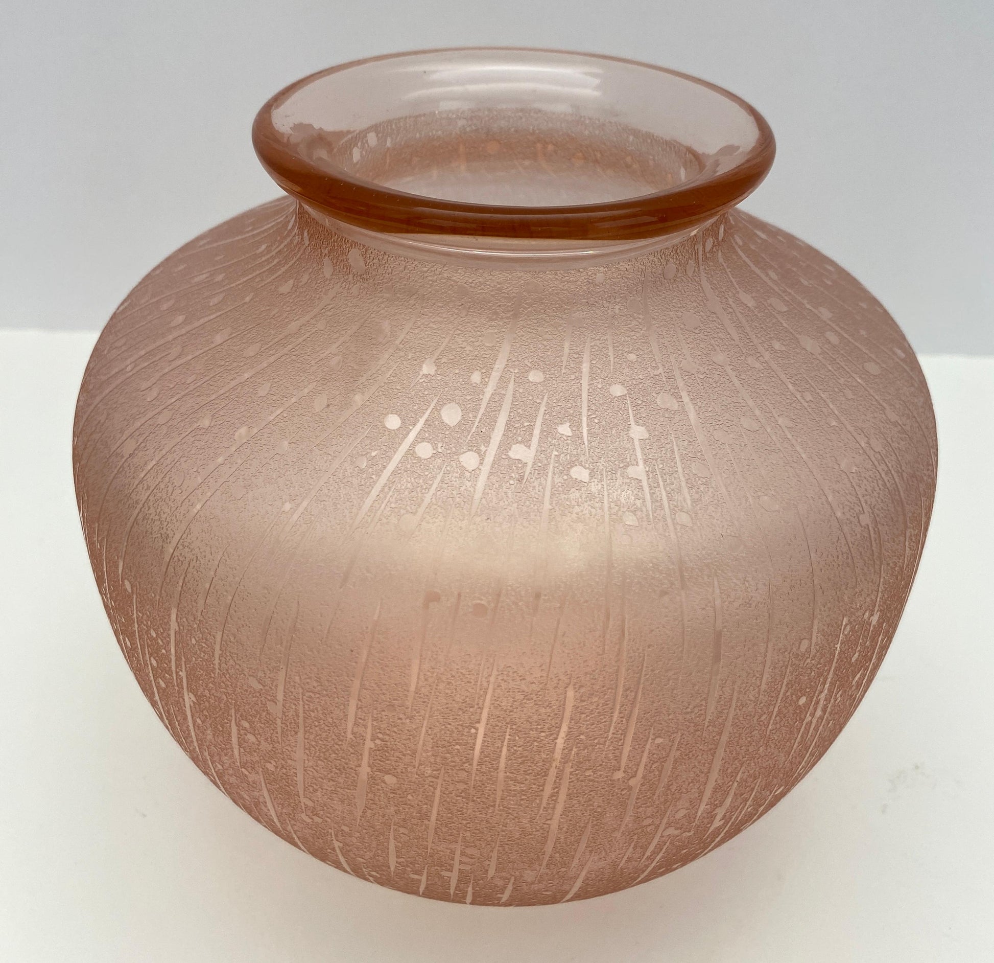 Schneider Art Deco Style Art Glass Vase — detail 4