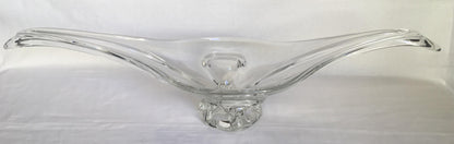 Sevres French Clear Crystal Sculptural Art Glass Centerpiece, Signed — detail 7