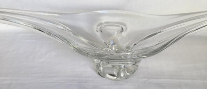 Sevres French Clear Crystal Sculptural Art Glass Centerpiece, Signed — detail 11