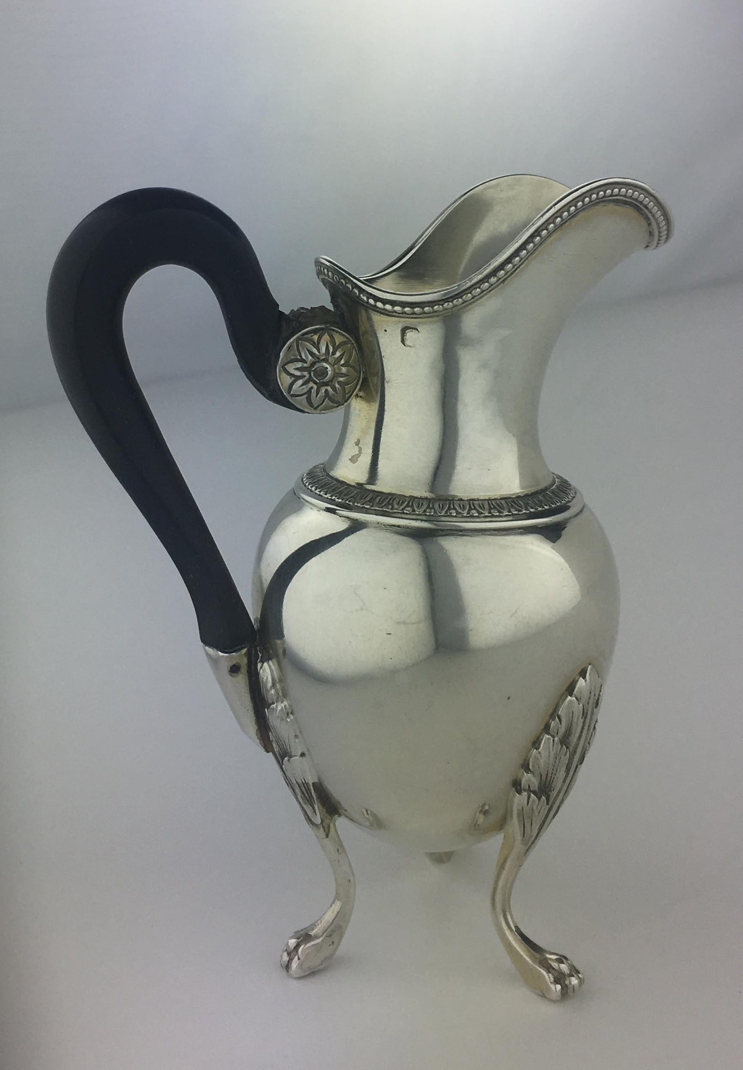 Sterling Silver Creamer by French Master Silversmith Andre Aucoc — detail 6