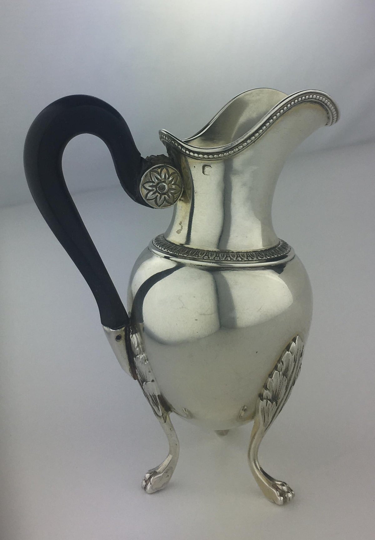 Sterling Silver Creamer by French Master Silversmith Andre Aucoc — detail 6