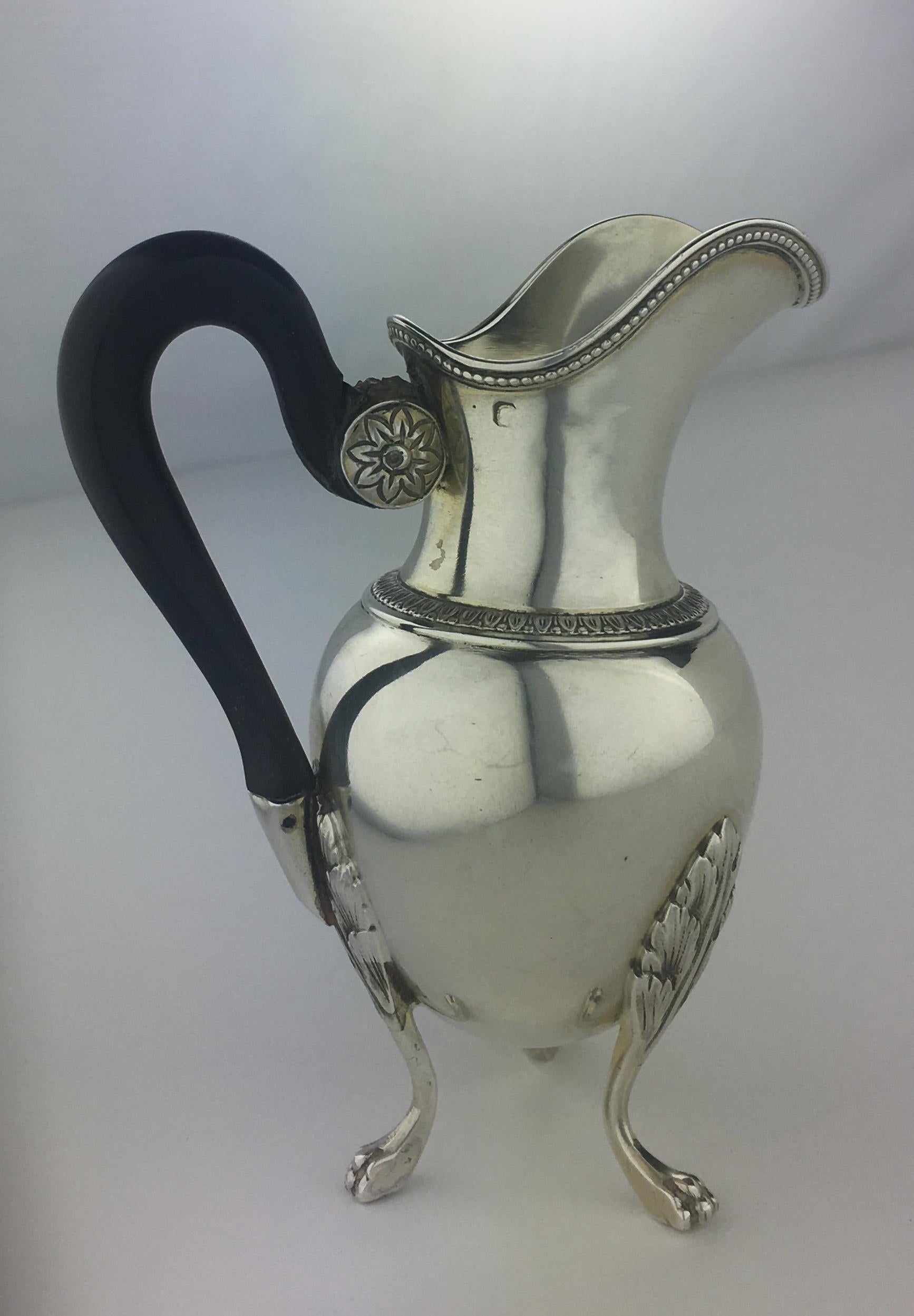 Sterling Silver Creamer by French Master Silversmith Andre Aucoc — detail 6
