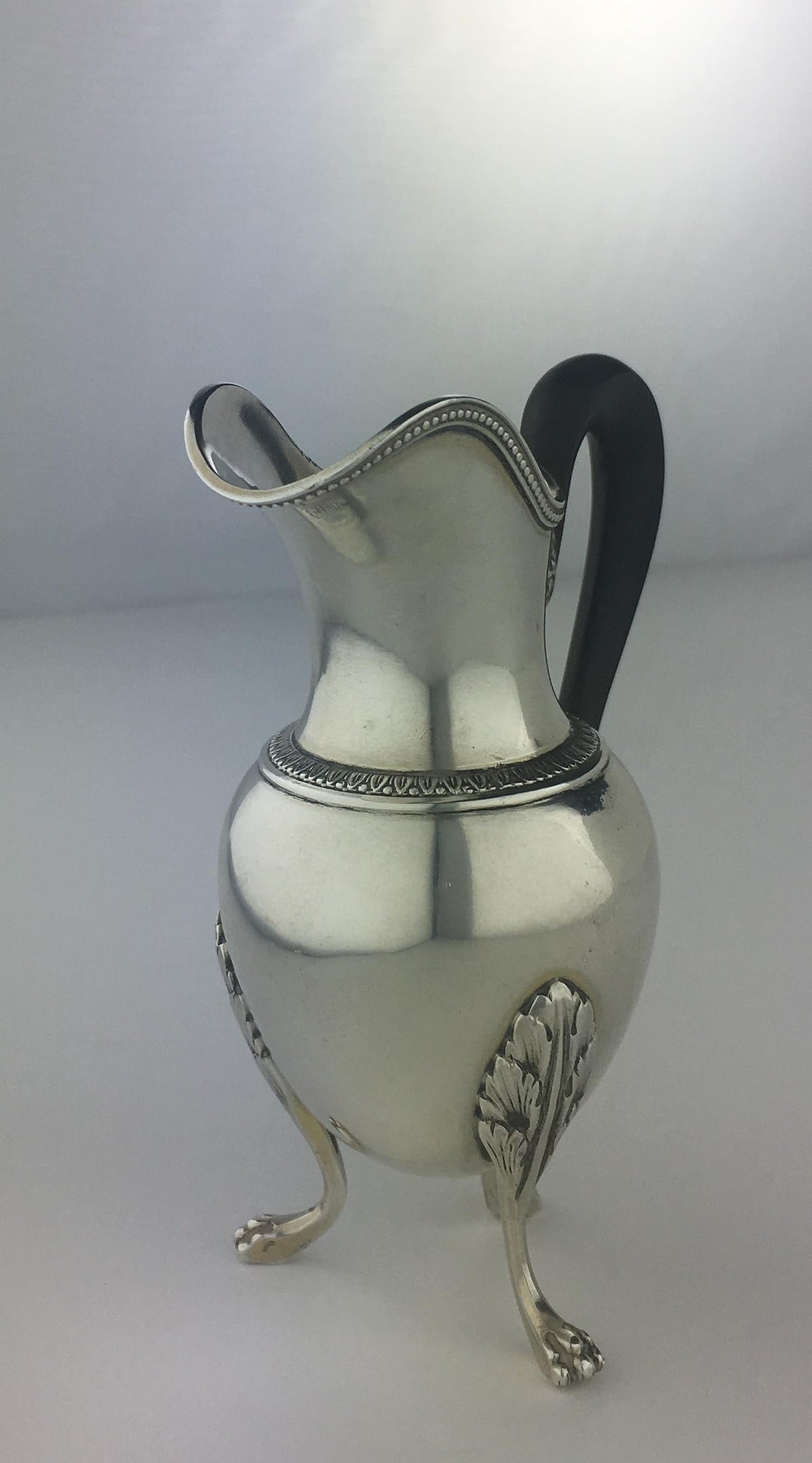 Sterling Silver Creamer by French Master Silversmith Andre Aucoc — detail 8