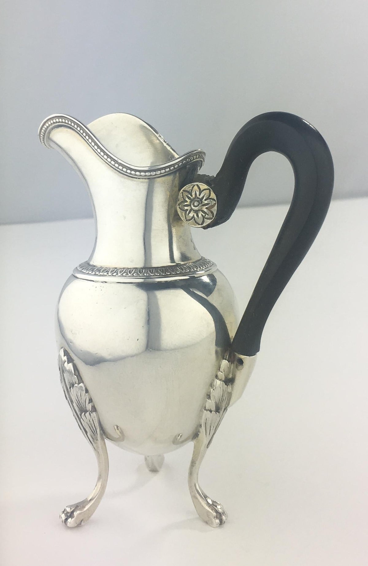 Sterling Silver Creamer by French Master Silversmith Andre Aucoc — detail 4