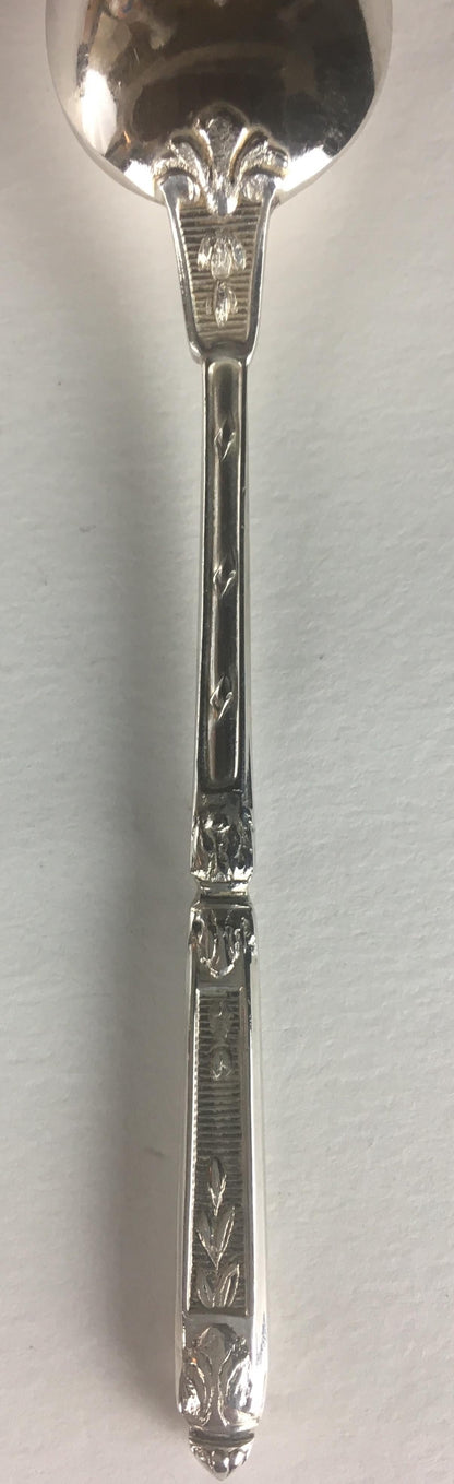 French Sterling Silver Spoons Set of 12, Antique Tea, Coffee or Dessert Spoons — detail 6