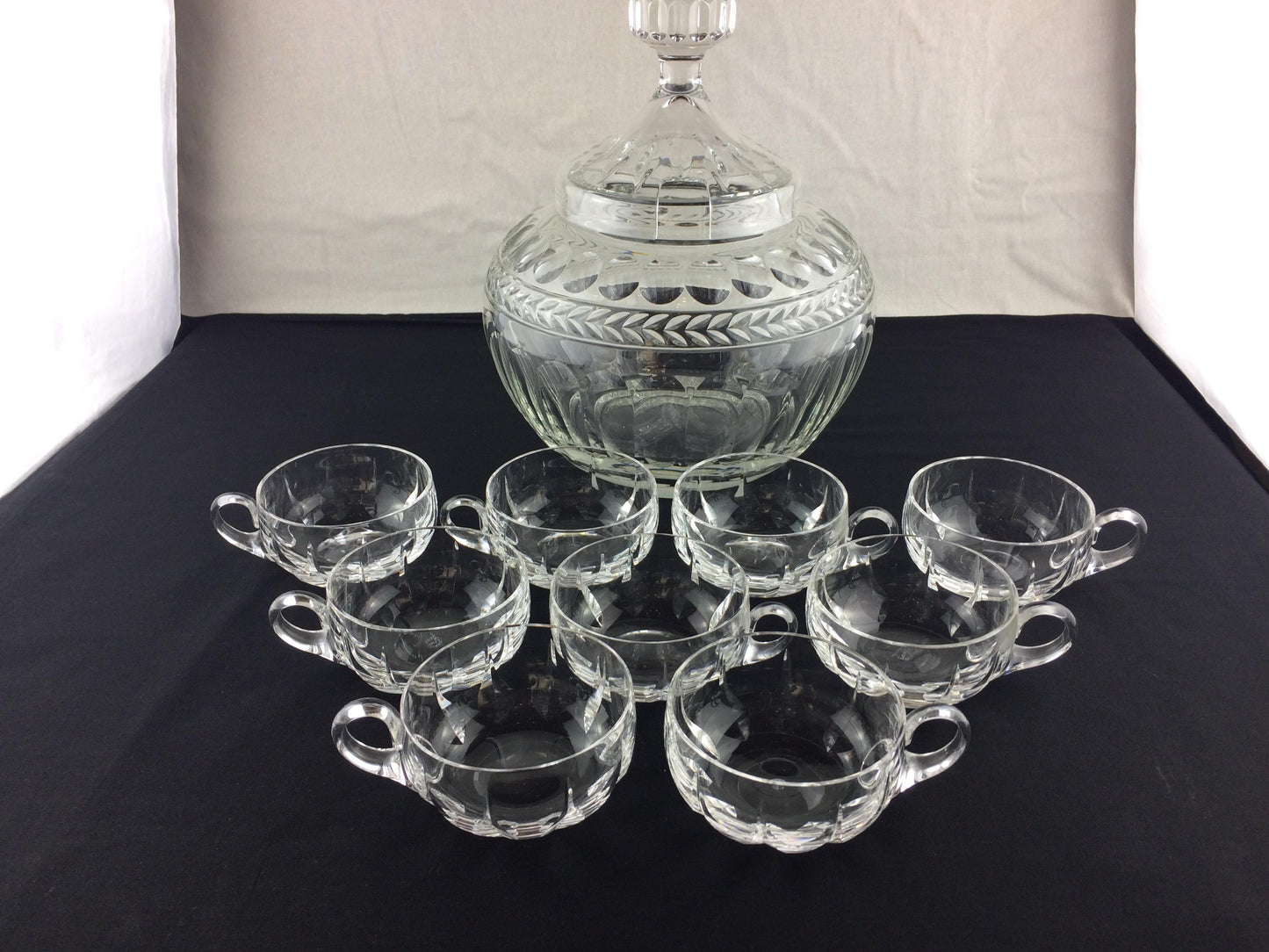 Saint Louis Cut Crystal Liquor Service Stemware Set Barware Service — detail 2
