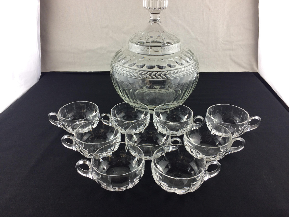 Saint Louis Cut Crystal Liquor Service Stemware Set Barware Service — detail 2