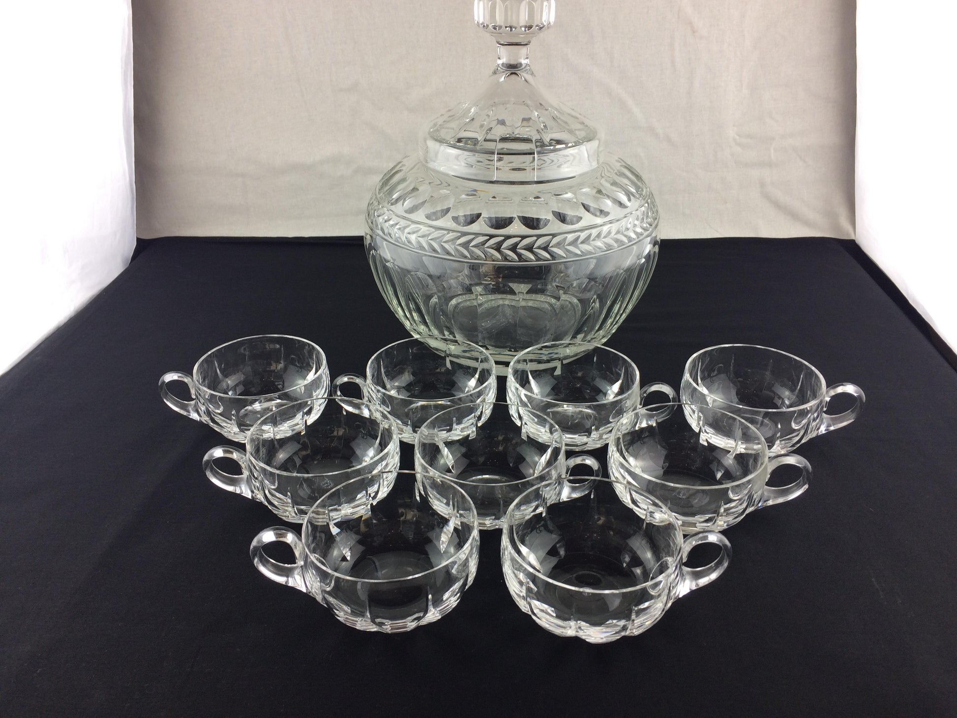Saint Louis Cut Crystal Liquor Service Stemware Set Barware Service — detail 3