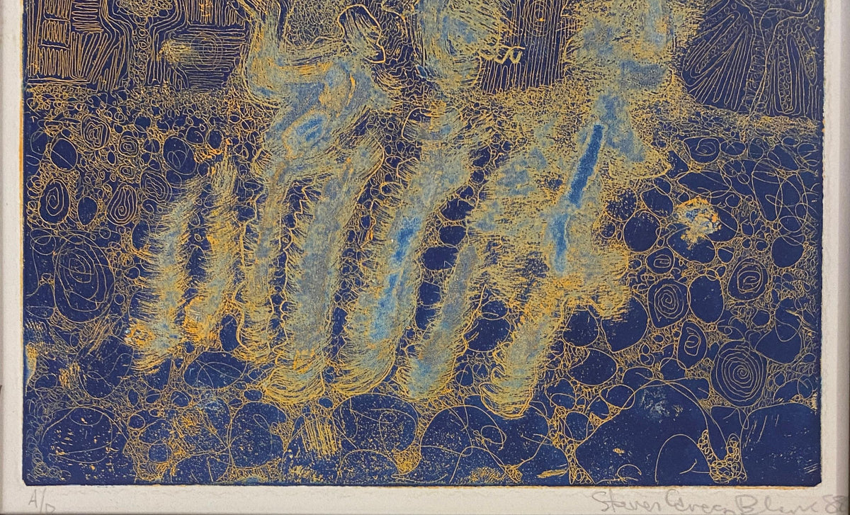 Contemporary Abstract Painting Signed — detail 2
