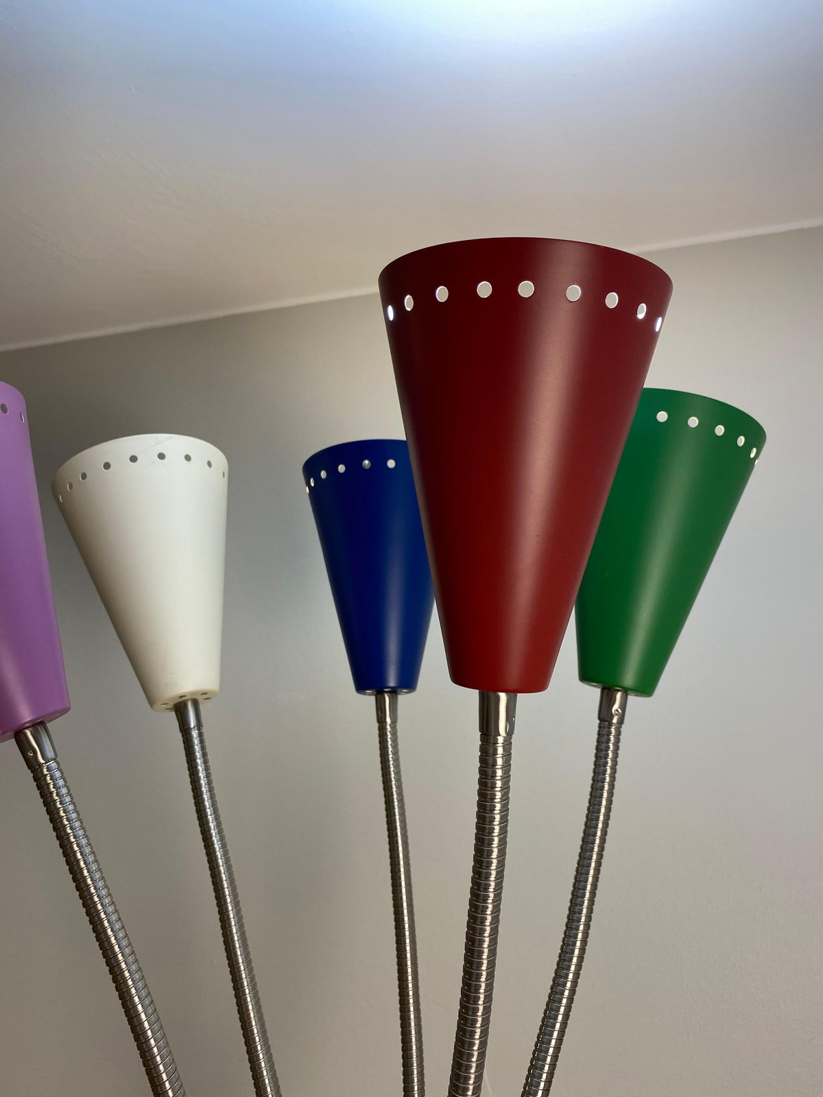 Italian Stilnovo Style Mid Century 5 Arm Floor Lamp — detail 2
