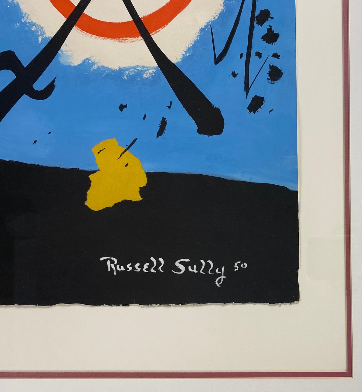 Joan Miro Style Abstract Painting — detail 4