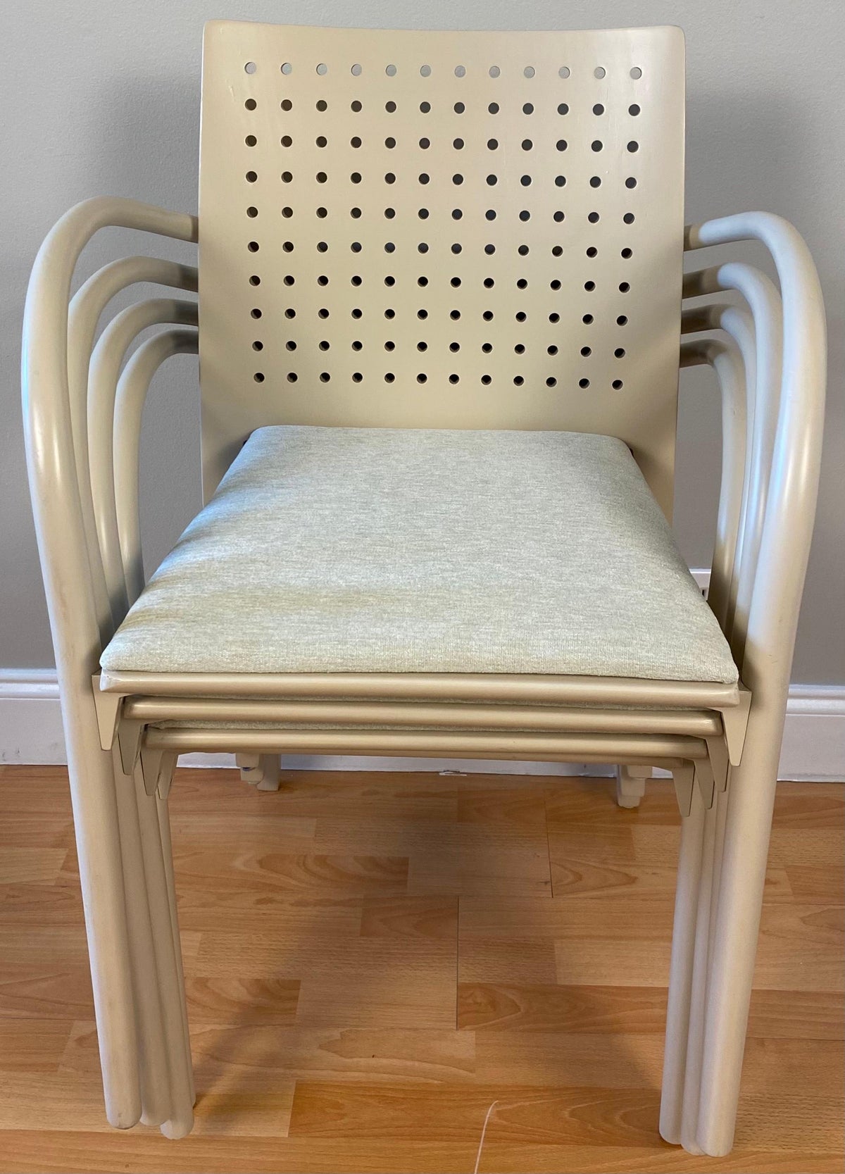 Set of 4 Parisian Cafe Dining Chairs by Thonet, French Mid Century Armchairs — detail 13
