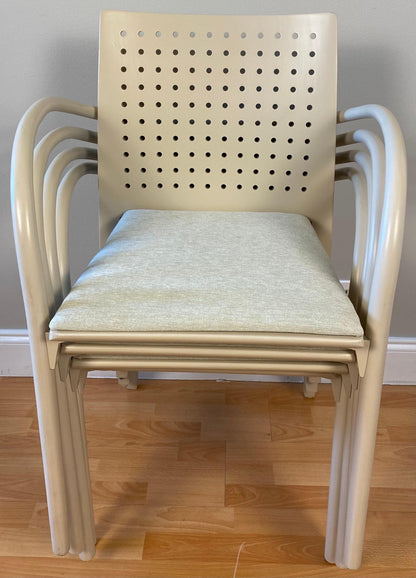Set of 4 Parisian Cafe Dining Chairs by Thonet, French Mid Century Armchairs — detail 13